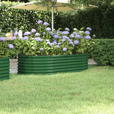 Vidaxx Planter 152x80x36 cm galvaniséierte Stahlgréng