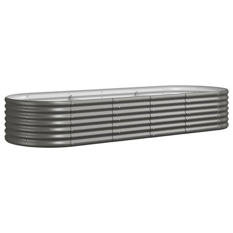 Vidaxx Planter 224x80x36 cm verzinkt Stahlgrau