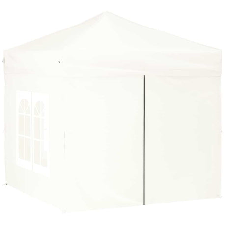 Vidaxl foldable party tent with side walls 2x2 m white