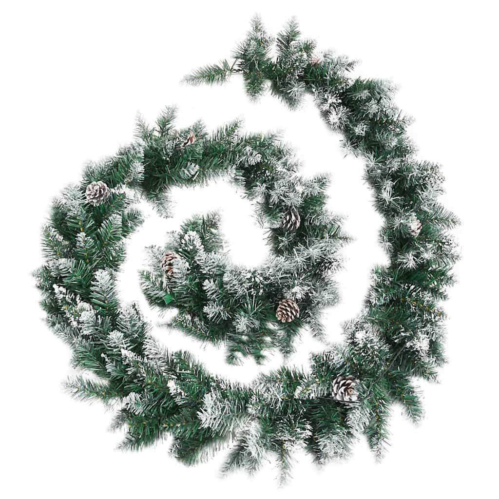 Vidaxl Christmas garland with LED lights 5.2 m PVC green