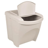 Vidaxl waste bins 3 pcs stackable 75 l polypropylene white