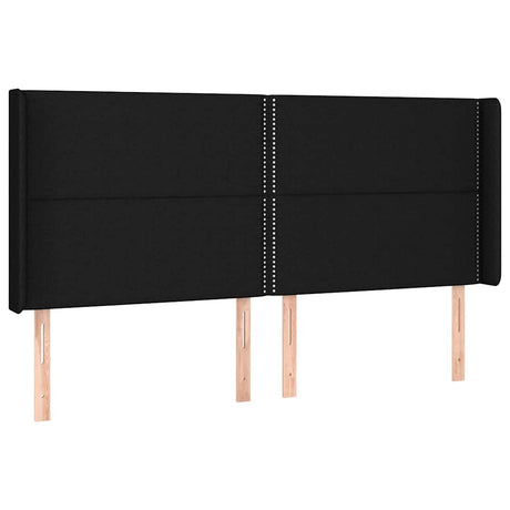 Vidaxl hoofdbord led 163x16x118 128 cm stof zwart