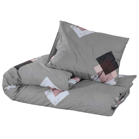 Vidaxl Duvet Cover Set 225x220 cm Cotton Grey