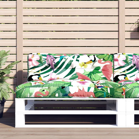 Vidaxl pallet cushions 2 pcs fabric multicolor