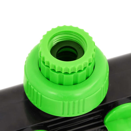 Vidaxl faucet adapter 4-way 19.5x6x11 cm abs pp green and black