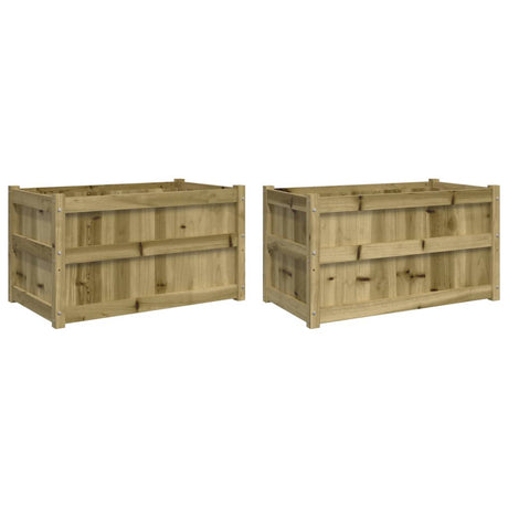 Vidaxl Planzen 2 cm imprägnéiert Holz