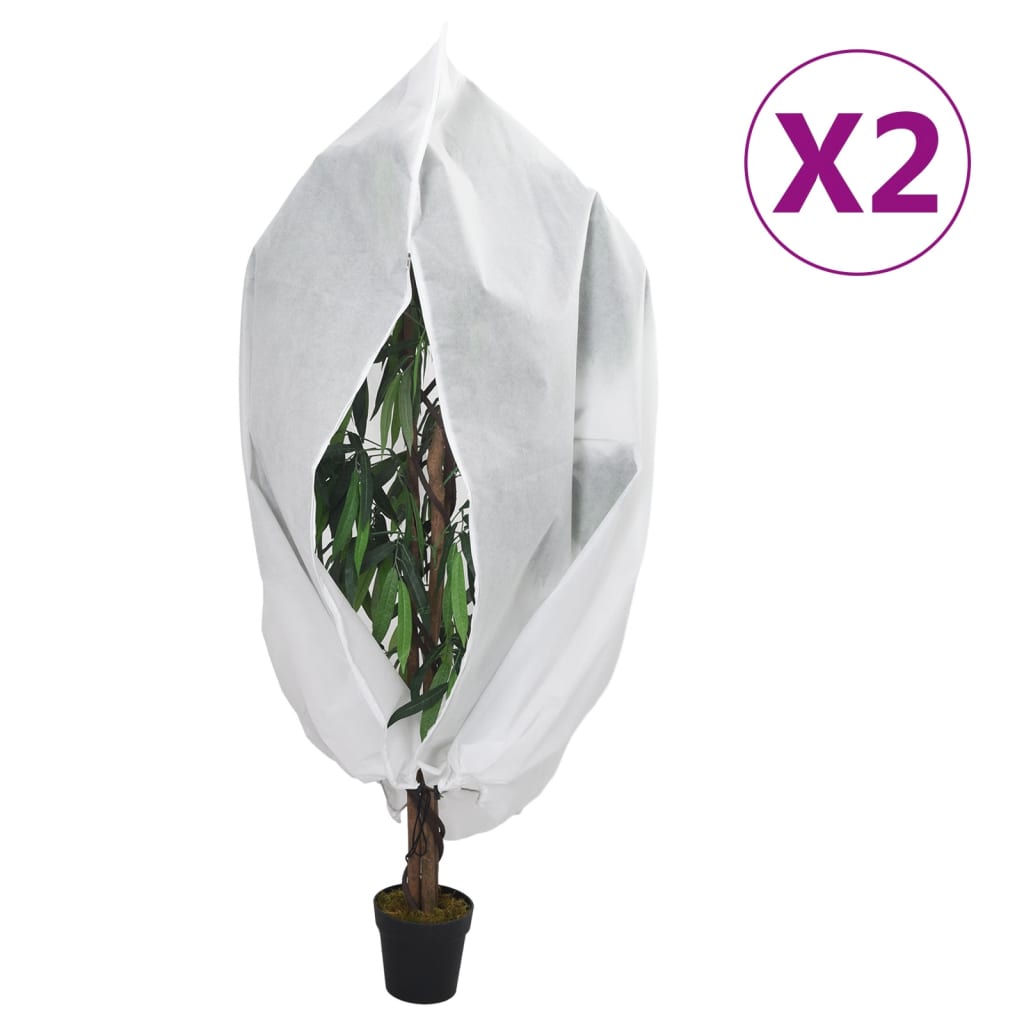 Vidaxl plantenhoezen met ritssluiting 2 st 70 g m² 3,93x3,5 m