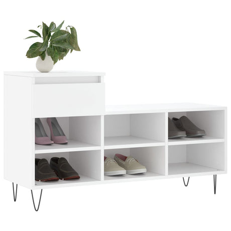 Vidaxx skoskap 102x36x60 cm konstruert tre hvit