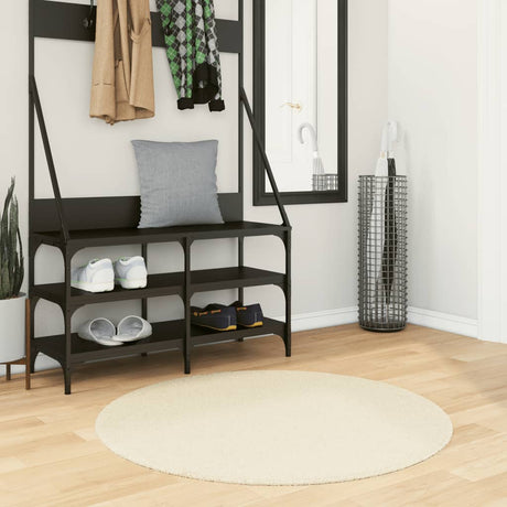 Vidaxl rug huarte short pile soft washable ø 100 cm cream