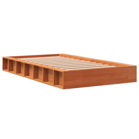 Vidaxl bedframe zonder matras massief grenenhout wasbruin 90x190 cm