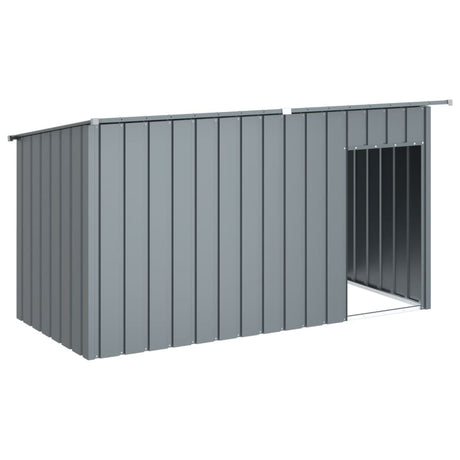 Vidaxxl hundkoja med tak 196x91x110 cm galvaniserat stål antracit
