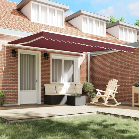 Vidaxx awning manually extendable 400x300 cm burgundy red