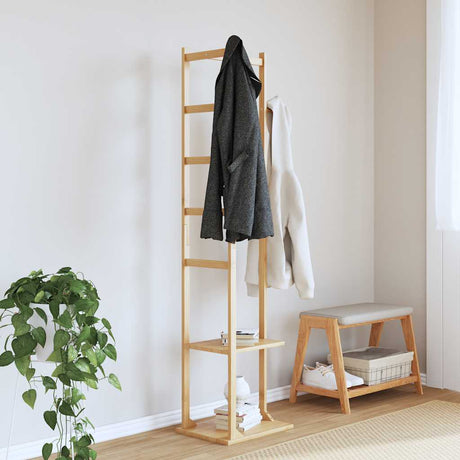 Vidaxx coat rack with hooks and shelves 38.5x30x156 cm bamboo