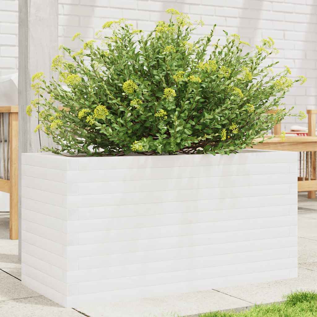 Vidaxx Pflanzgefäß 90x40x45,5 cm massives Kiefernholz weiß