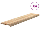 Vidaxx trappsteg 4 st 120x25x2 cm obehandlad massiv ek