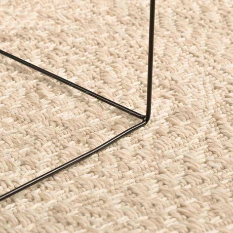 Vidaxxl rug zizur beige inside and outside ø 90 cm jute look
