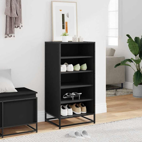 Vidaxx stojalo za čevlje 48x38x97,5 cm črno obdelan les
