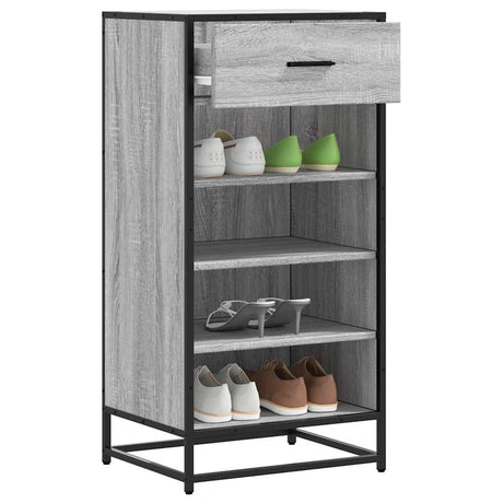 Vidaxx stojalo za čevlje 48x38x97,5 cm obdelan les siv sonoma hrast