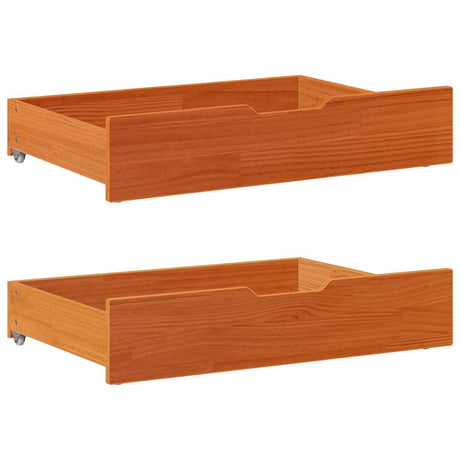 VidaXL bed drawers 2 pcs 85x55x17 solid pine wood wash brown