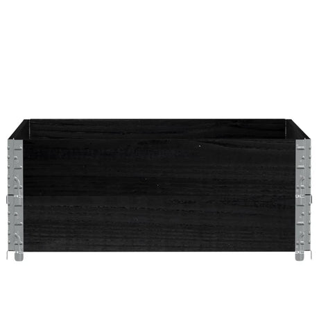 Vidaxx pallet collars 2 pcs 100x100 cm solid pine wood black
