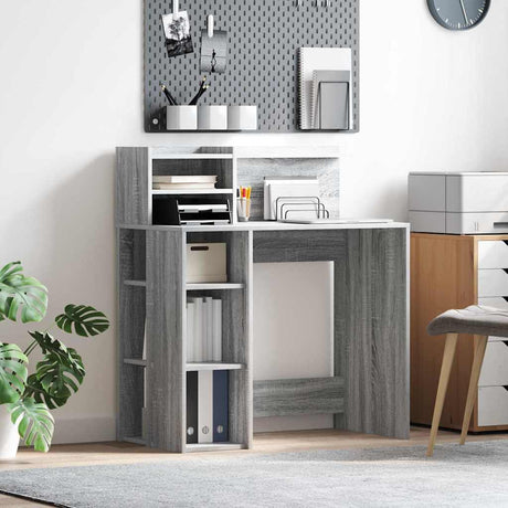 Vidaxl bureau grijs sonoma bewerkt hout 90 x 48 x 101,5 cm