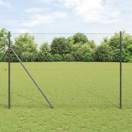 Vidaxl afrasteringspaal grijs 25 x 1,5 m (36 mm gaas) staal
