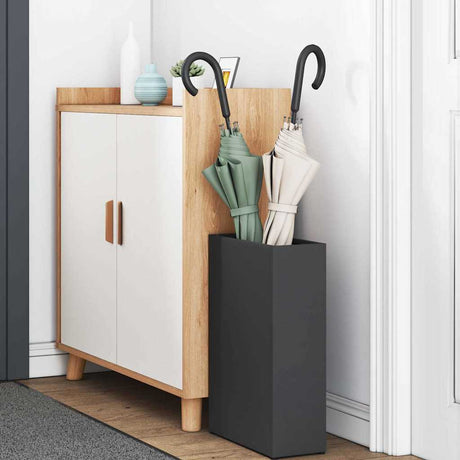 Vidaxl regen paraplu standaard zwart 28 x 12 x 41 cm staal