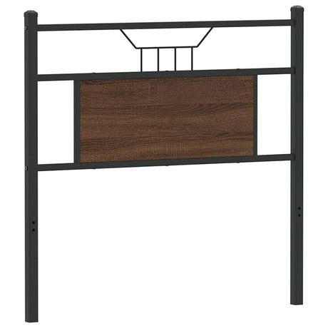 Vidaxl vervangend hoofdbord 80 cm bewerkt hout en staal bruin eikenkleurig