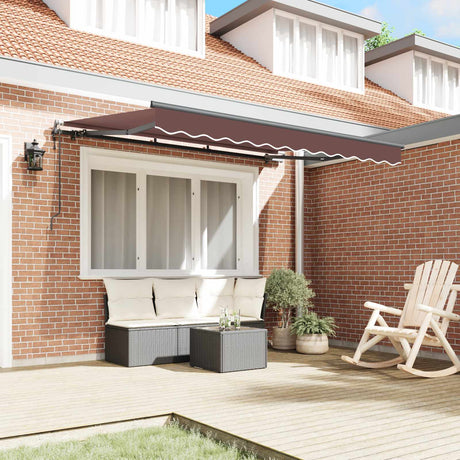 Vidaxl uitschuifbare luifel bruin 250 x 200 cm stof
