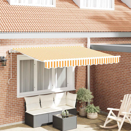 Vidaxl uitschuifbare luifel geel 300 x 200 cm stof