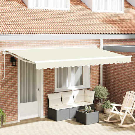 Vidaxl zijde frame crèmekleurig 400 x 200 cm polyester met pu-coating