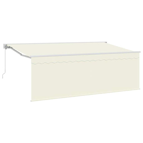 Vidaxl uitschuifbare luifel crème 400 x 200 cm polyester en aluminium