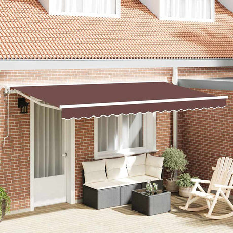 Vidaxl zijde frame bruin 400 x 200 cm polyester met pu-coating