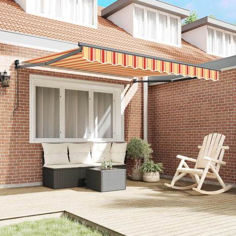 Vidaxl uitschuifbare luifel geel en oranje 300 x 250 cm
