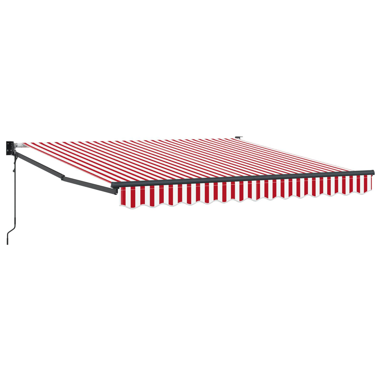 Vidaxl uitschuifbare luifel rood en wit 300 x 250 cm