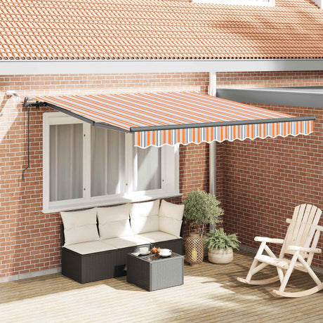Vidaxl uitschuifbare luifel meerkleurig 300 x 250 cm polyester