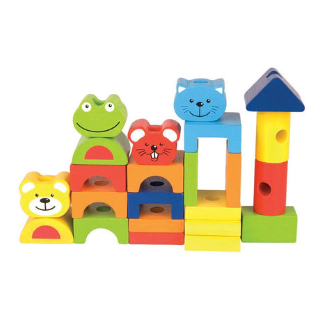 Pintoy 4 friends wooden blocks train