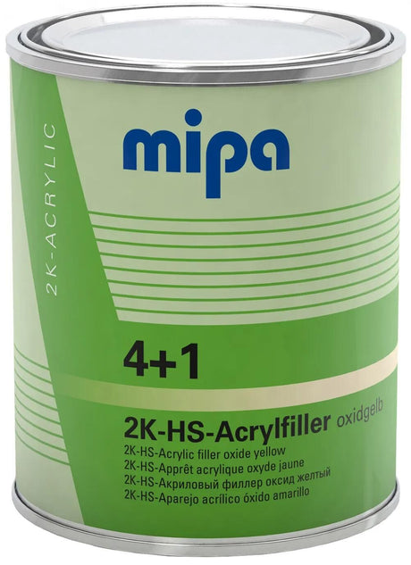 Mipa filler for primer 4+1 acrylic filler hs 4+1 acrylic filter hs 1l oxidyellow