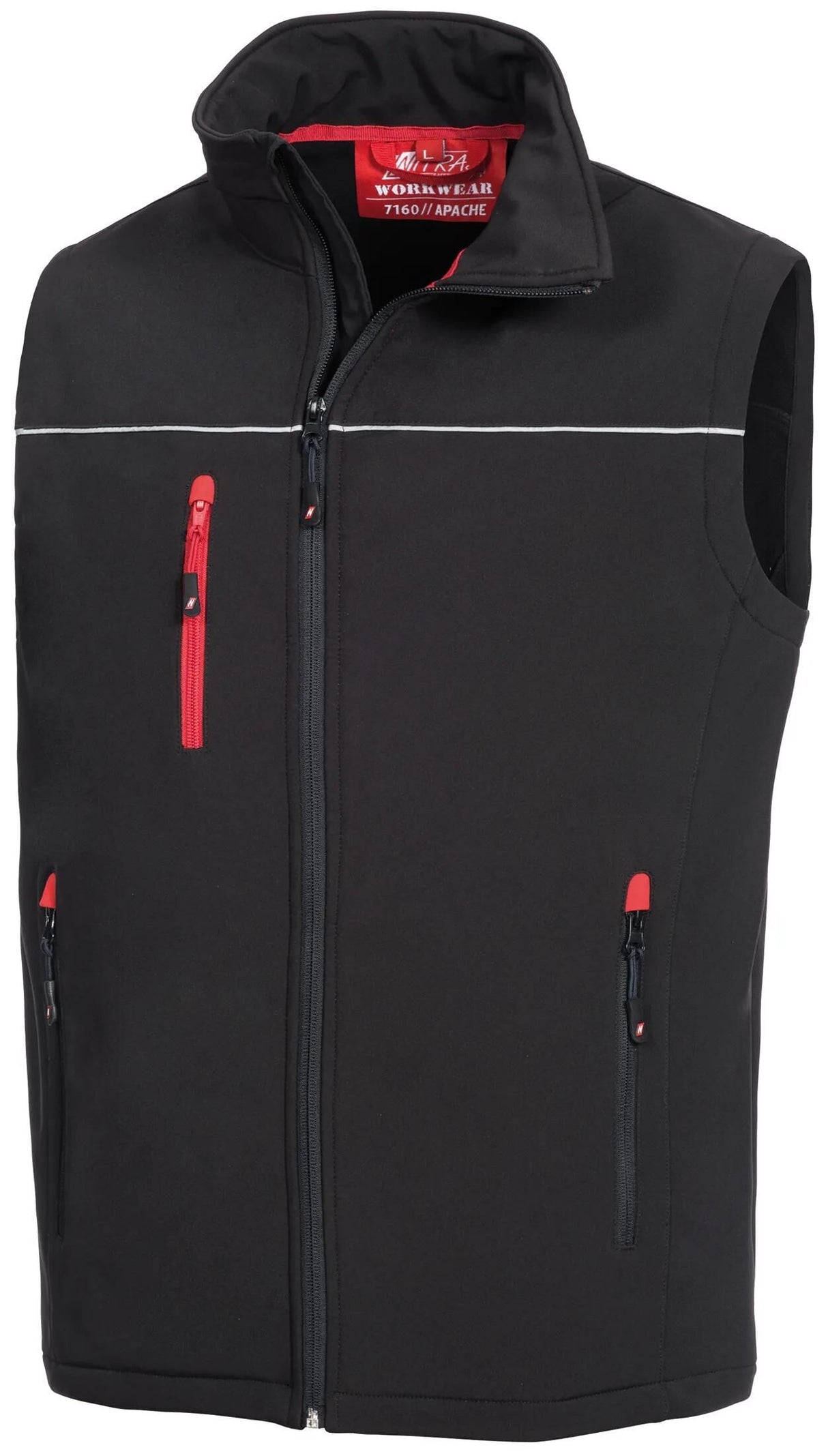 Nitras Sécherheet Softshell Weste Motion Tex Light Softshell Weste Gréisst. xl Motion Tex Liicht Schwaarz