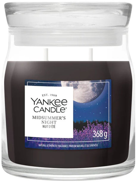Yankee candle - midsummer’s night medium geurkaars - 50 branduren - 2 lonten