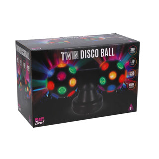 Party time! party time twin disco ball black
