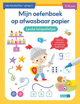 Deltas oppgavebok vaskbart papir morsomme tellespill (5-6 år)