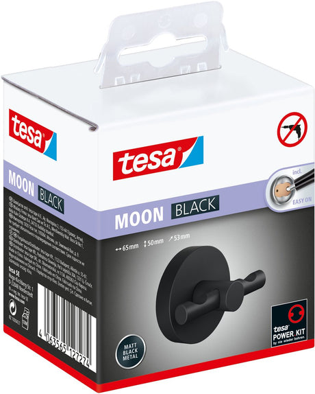 Tesa 1072283 - moon black bath hook black | 2 pieces