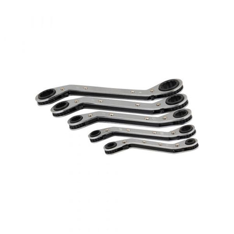 Ring ratcheting spanners 5-piece mm.