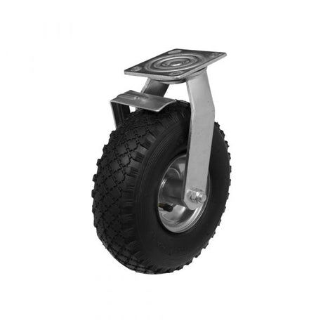 Castor + brake 300x4 pneumatic tire