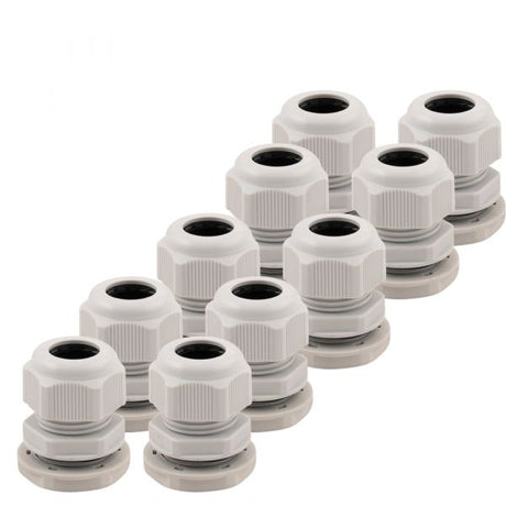 Cable gland m20 gray 10 pieces.