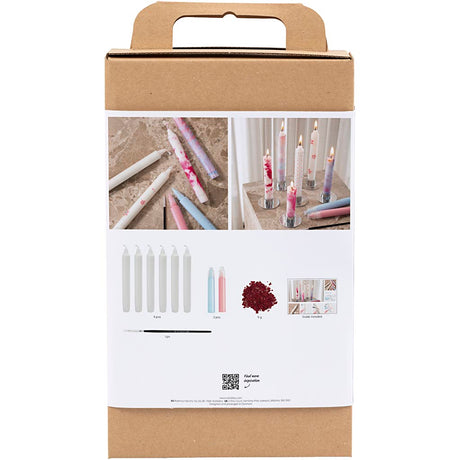 Creativ company https: www.cchobby.nl hobbyset-candles-decorating-decorated-pointed-candles-white-1-box