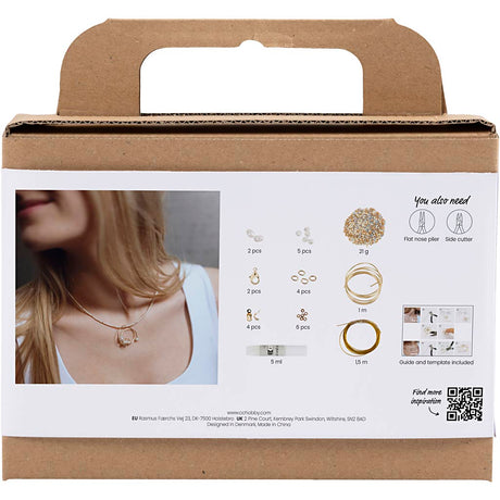 Creativ company https: www.cchobby.nl mini-hobbyset-jewelry-necklace-with-pendant-with-metal-wire-gold-plated-1-box