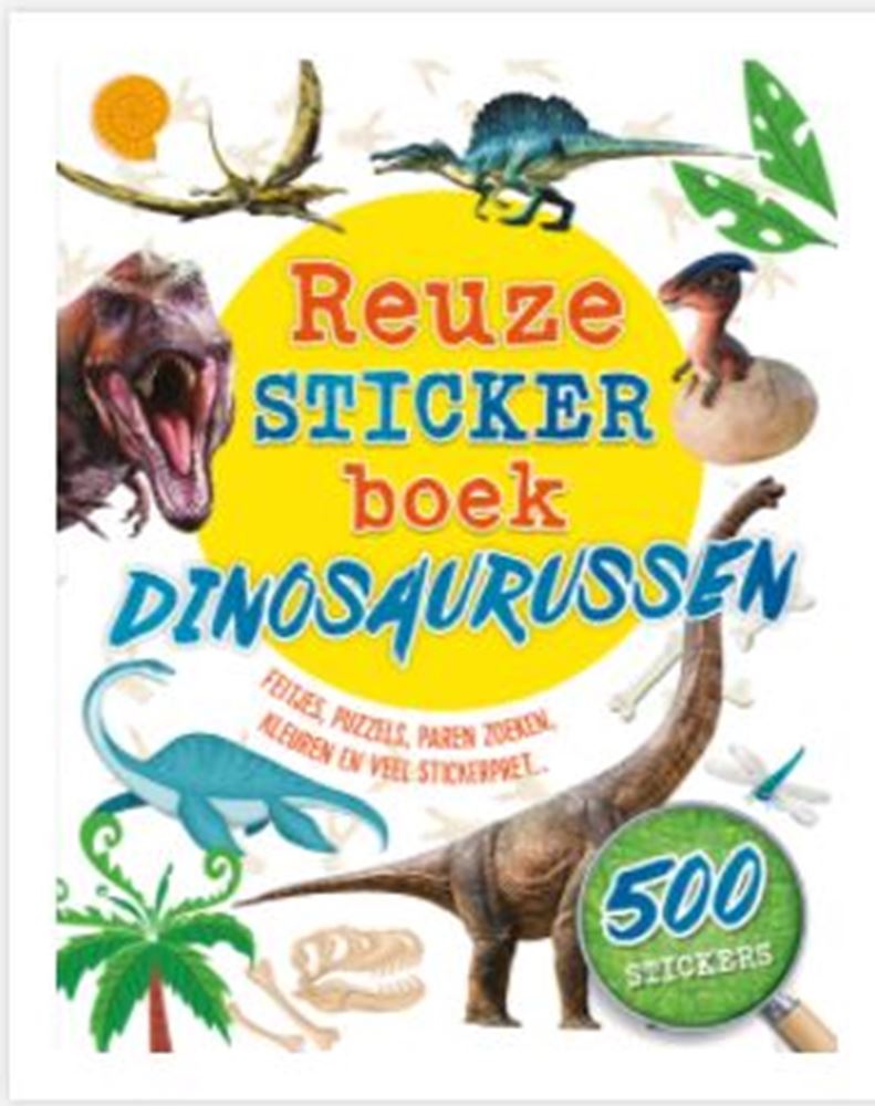 Sticker book dinosaurs. 3+