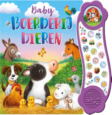 Livre sonore des éditeurs Rebo : les bébés animaux de la ferme. 3+